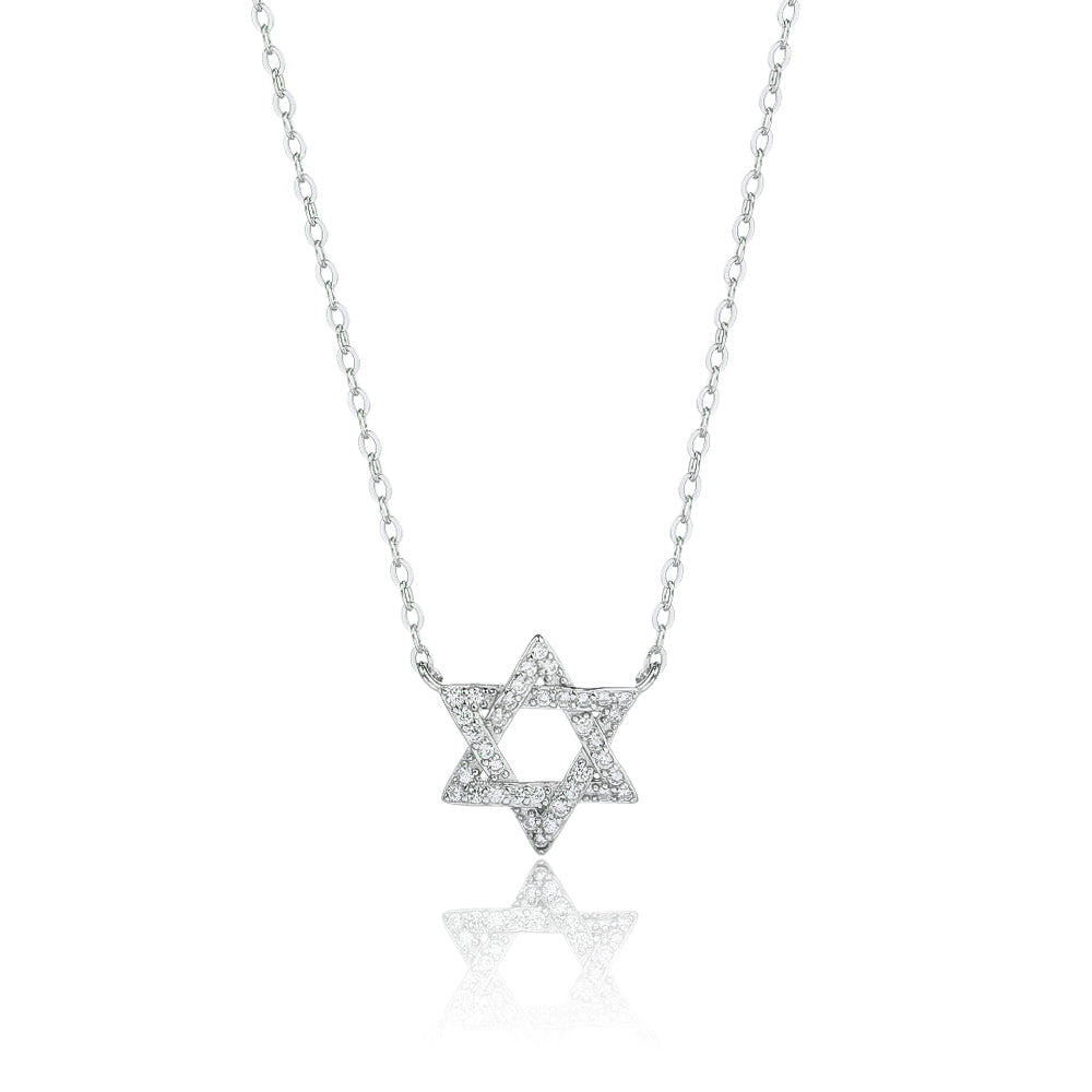 שרשרת ZSI473-1שרשרת ארצנו ומגן דוד כסף