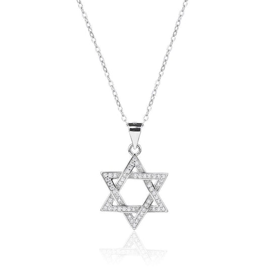 שרשרת ZSI466-1-37+5CMשרשרת ארצנו ומגן דוד כסף